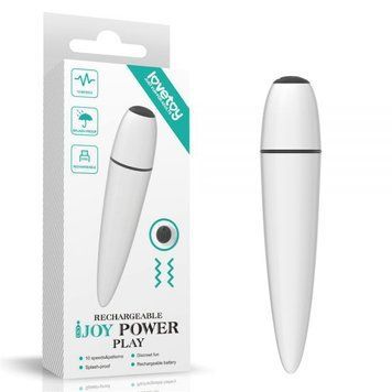 Вибратор для стимуляции клитора белый Lovetoy IJOY Rechargeable Power Play, Белый - 1