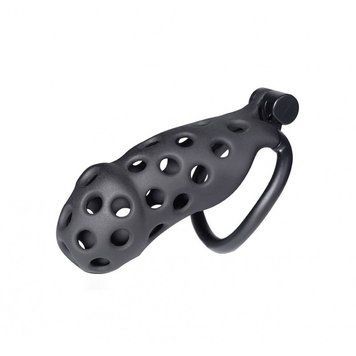 Мужское устройство целомудрия на член 3D Printing Resin Chastity Device Black X-Large черный &mdash;  фото товара 1