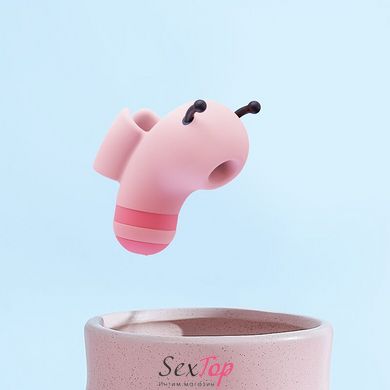Вакуумний стимулятор із мікрострумами CuteVibe Beebe Pink, на палець SO6551 фото