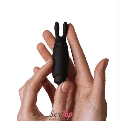 Віброкуля Adrien Lastic Pocket Vibe Rabbit Black зі стимулювальними вушками AD33499 фото