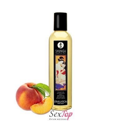 Массажное масло Shunga Stimulation - Peach (250 мл) натуральное увлажняющее SO2873 фото