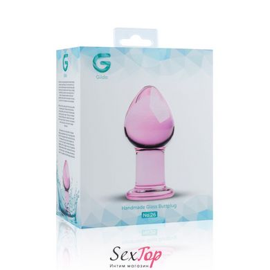 Рожева анальна пробка зі скла Gildo Pink Glass Buttplug SO4421 фото