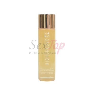 Масажна олія HighOnLove Massage Oil - Decadent White Chocolate (120 мл) з маслом насіння конопель - фото товару 2