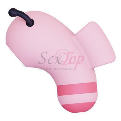 Вакуумний стимулятор із мікрострумами CuteVibe Beebe Pink, на палець - фото товару 3