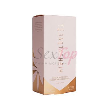 Масажна олія HighOnLove Massage Oil - Decadent White Chocolate (120 мл) з маслом насіння конопель - фото товару 3