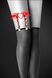 Гартер на ногу Bijoux Pour Toi - WITH HEART AND SPIKES Red, сексуальна підв'язка з сердечком SO2224 фото 1