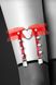 Гартер на ногу Bijoux Pour Toi - WITH HEART AND SPIKES Red, сексуальная подвязка с сердечком SO2224 фото 2