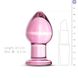 Рожева анальна пробка зі скла Gildo Pink Glass Buttplug SO4421 фото 3