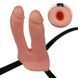 Старпон с двойным проникновением релистичный Lovetoy Unisex Hollow телесный &mdash; фото 3 из 5