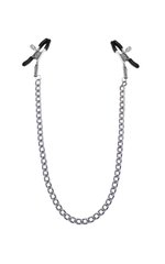 Зажимы для сосков с цепочкой Feral Feelings - Nipple clamps Classic, серебро/черный SO3786 фото