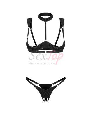 Комплект Obsessive Roccele 2-pcs crotchless set 2XL/3XL,  - 2
