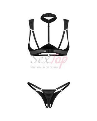 Комплект Obsessive Roccele 2-pcs crotchless set 2XL/3XL,  - 3