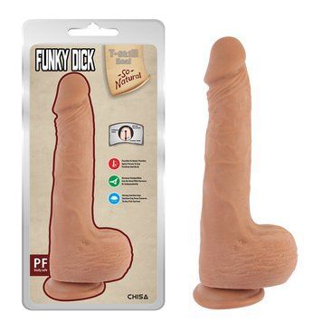 Фалоімітатор реалістичний на присосці бежевого кольору Chisa Funky Dick - фото товару 1