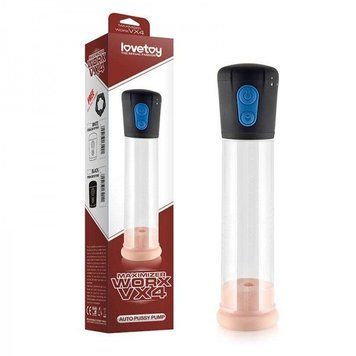 Вакуумна помпа для збільшення пеніса lovetoy коричнева, Черный - 1