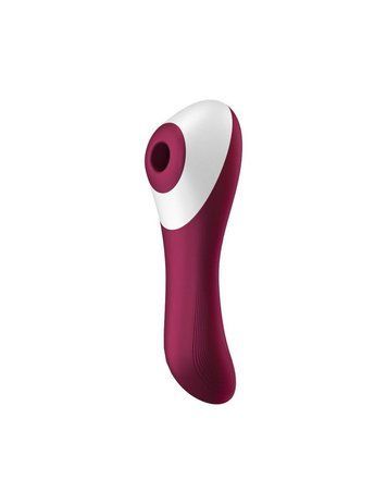 Вакуумный стимулятор с вибрацией Satisfyer Dual Crush Wine Red &mdash;  фото товара 1