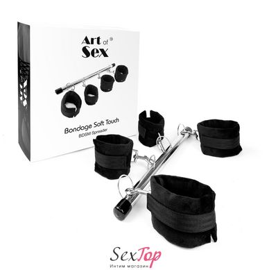 Колодка-распорка для рук и ног Art of Sex - Bondage Soft Touch BDSM Spreader , цвет черный SO7523 фото
