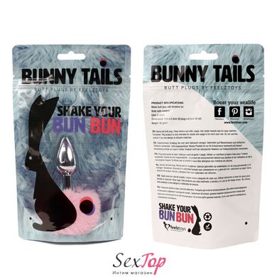 Анальна пробка FeelzToys - Bunny Tails Butt Plug Pink SO5061 фото