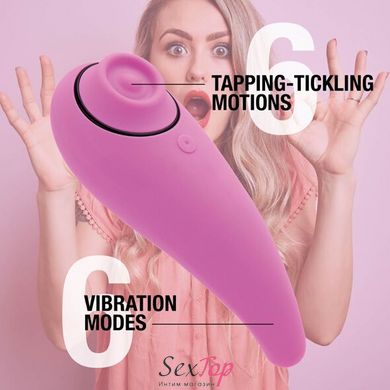 Пульсатор для клитора плюс вибратор FeelzToys - FemmeGasm Tapping & Tickling Vibrator Pink SO4579 фото