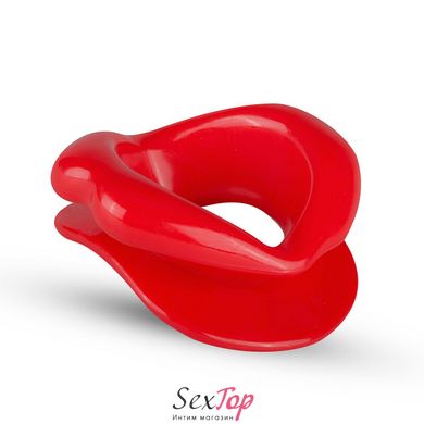 Силиконовая капа-расширитель для рта в форме губ / капа-губы XOXO Blow Me A Kiss Mouth Gag - Red SO5126 фото