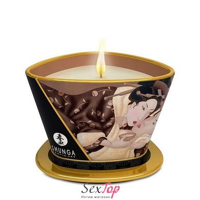 Масажна свічка Shunga Massage Candle – Intoxicating Chocolate (170 мл) з афродизіаками SO2514 фото