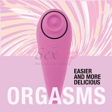 Пульсатор для клітора плюс вібратор FeelzToys - FemmeGasm Tapping & Tickling Vibrator Pink - фото товару 5