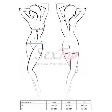 Комплект белья MAGALI SET OpenBra red XXL/XXXL - Passion Exclusive: стрэпы: лиф, трусики и пояс &mdash;  фото товара 6