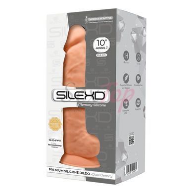 Фалоімітатор реалістичний SilexD Arnold Flesh (MODEL 5 size 10in), двошаровий, силікон+Silexpan, діа - фото товару 4