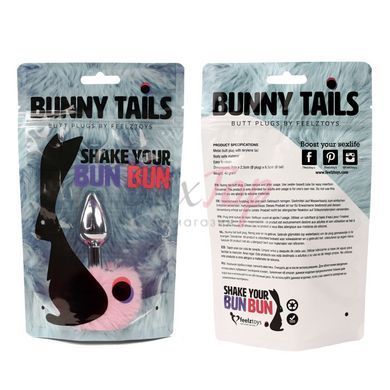 Анальная пробка FeelzToys - Bunny Tails Butt Plug Pink &mdash;  фото товара 3