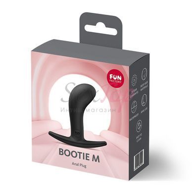 Анальна пробка Fun Factory BOOTIE M Black, діаметр 3,3 см, тонкий обмежувач - фото товару 4