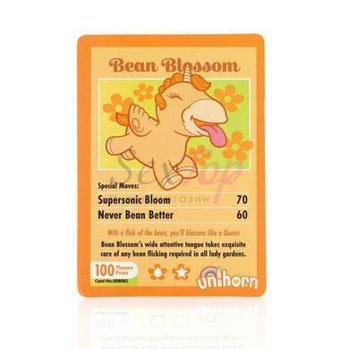 Вибратор-единорожка Unihorn - Bean Blossom, пульсирующий язычок &mdash;  фото товара 3