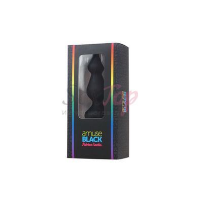 Анальная пробка Adrien Lastic Amuse Mini Black (S) с двумя переходами, макс. диаметр 3см &mdash;  фото товара 3