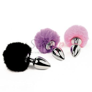 Анальная пробка FeelzToys - Bunny Tails Butt Plug Pink &mdash;  фото товара 4