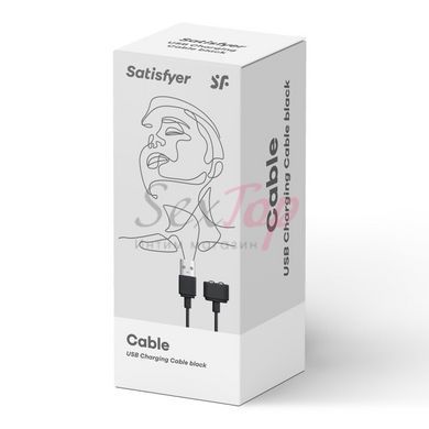 Зарядка (запасний кабель) для іграшок Satisfyer USB charging cable Black,  - 5
