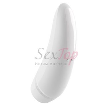 Вакуумний кліторальний стимулятор Satisfyer Curvy 1+ White з керуванням через інтернет - фото товару 2