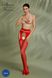 Еротичні колготки-бодістокінг Passion ECO S002 red, з доступом, геометричне плетіння SO7088 фото 3