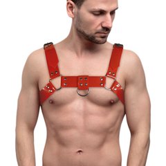 Мужская портупея на грудь Feral Feelings - Bulldog Harness Red SO9307 фото