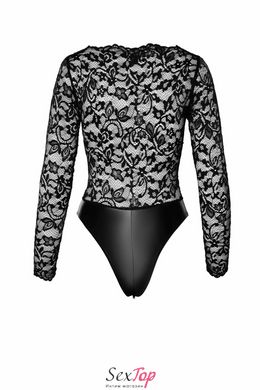 Боді Noir Handmade F296 Psyche bodysuit of lace and wetlook - M SX0214 фото