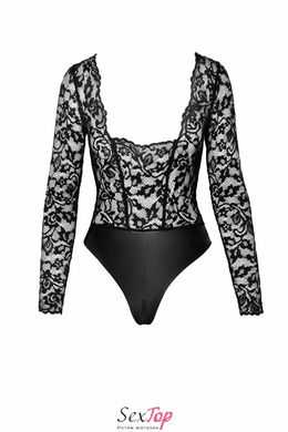 Боді Noir Handmade F296 Psyche bodysuit of lace and wetlook - M SX0214 фото