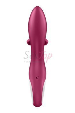 Вибратор кролик с тройным отростком Satisfyer Embrace me Berry, 2 мотора, диаметр 3,6 см &mdash;  фото товара 6