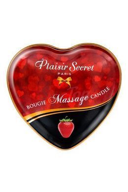 Масажна свічка-серце Plaisirs Secrets Strawberry (35 мл) - фото товару 2