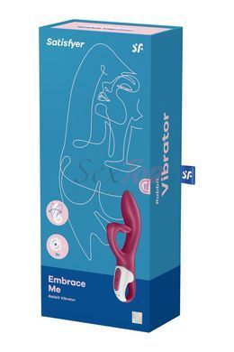 Вибратор кролик с тройным отростком Satisfyer Embrace me Berry, 2 мотора, диаметр 3,6 см &mdash;  фото товара 7