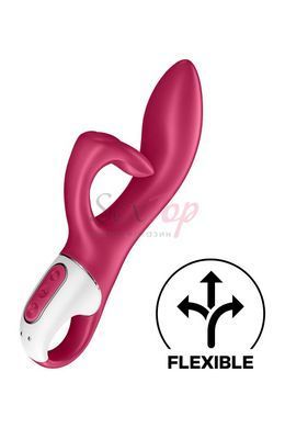 Вибратор кролик с тройным отростком Satisfyer Embrace me Berry, 2 мотора, диаметр 3,6 см &mdash;  фото товара 3