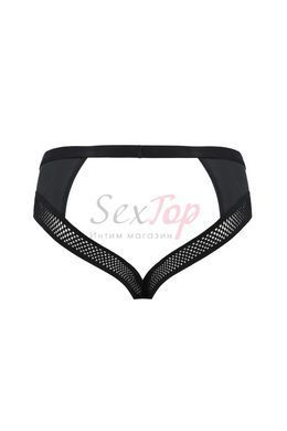 Мужские трусы с цепочкой Passion 030 Slip Tom L/XL Black, экокожа, открытые ягодицы &mdash;  фото товара 4