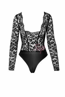 Боди Noir Handmade F296 Psyche bodysuit of lace and wetlook - M &mdash;  фото товара 6