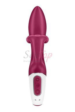Вибратор кролик с тройным отростком Satisfyer Embrace me Berry, 2 мотора, диаметр 3,6 см &mdash;  фото товара 5