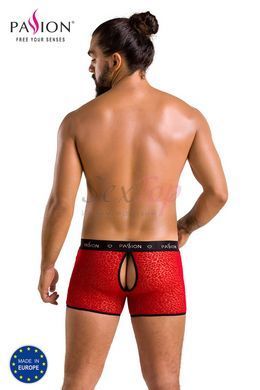 Мужские прозрачные боксеры Passion 046 Short Parker XXL/XXXL Red, сетка, под леопард &mdash;  фото товара 6