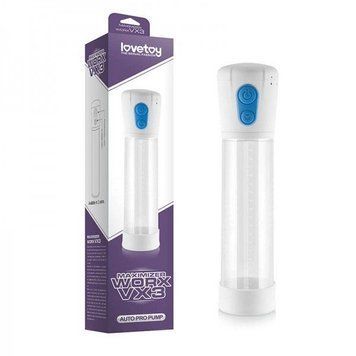 Вакуумна помпа для збільшення пеніса Lovetoy Maximizer worx VX3-AUTO PRO PUMP, Прозрачный - 1