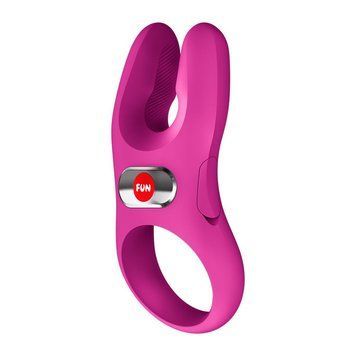Эрекционное виброкольцо с двойной стимуляцией клитора Fun Factory NŌS PRO Magenta, 2 мотора,  - 1