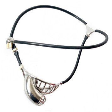 Пояс верности для мужчин Stainles Steel Adjustable Chastity Belt Device Black &mdash;  фото товара 1