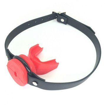 Кляп в рот с капой красный Bdsm4u CHOMP OXBALLS, Красный - 1